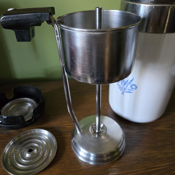 Vintage Corningware 10 Cup Blue Cornflower Percolater Coffee Pot Carafe - Picture 13 of 16